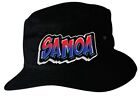Samoa Cartoon Bucket Hat Black Large /Extra Large Plus Free Sticker