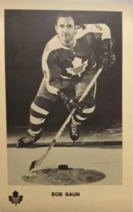 Vintage Toronto Maple Leafs Team-Issued Hockey Photo Card NHL 1970 Bob Baun - Picture 1 of 5