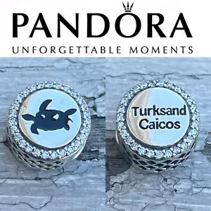 Pandora Authentic Island Of Turks And Caicos Exclusive Country Sparkling Charm - Picture 1 of 6