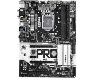 ASRock Z270 Pro4 Mainboard Intel Z270 LGA1151 DDR4 ATX M.2 DVI-D CORE i7/i5/i3 - Bild 1 von 4