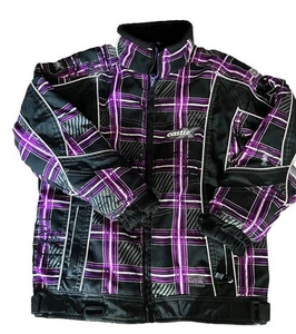 Castle X Racewear Twist Special Edition Girls Sz L Black-purpleSnowmobile Jacket - Picture 1 of 6