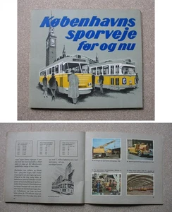 x324/ Vintage Dänemark Buch über Kbh Straßenbahn Eisenbahn mit angebrachten Sammel-Etiketten 1961 - Bild 1 von 8