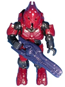 Halo Mega Contrux Bloks Crimson Red Maroon Covenant Elite Zealot Figure DPJ84 - Picture 1 of 4
