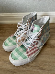 Vans NEW Sk8 Hi High Top Women’s 6.5 Shoes Tapered Gingham Block - Picture 1 of 8