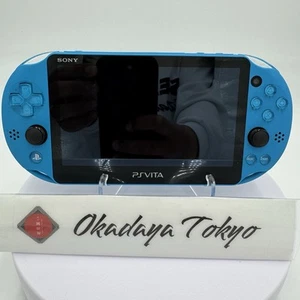 PS Vita Aqua Blue PCH-2000 Slim Console SONY Tested Working LANK B 1-Day Ship - Picture 1 of 24