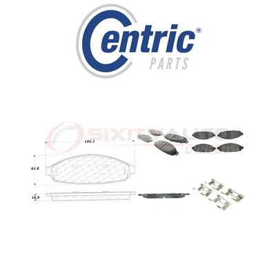 Centric Posi Quiet Disc Brake Pads w Shims for 2003-2004 Mercury Marauder sm Foto 1 de 4