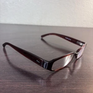 Vintage Ralph Lauren Polo Eyeglass Frames Clear Wood Grain 135 Polo 1864 7U0 - Picture 1 of 17