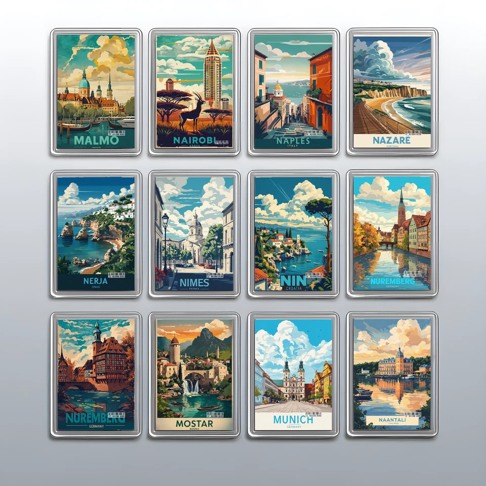 2517-OSS MANCHESTER STUDIO Acrylic Travel City Holiday Fridge Magnet –Souvenir Gift Refrigerator Decoration