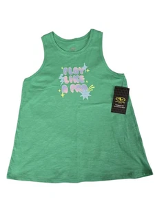 Camiseta deportiva para niñas nueva con etiquetas - "Play Like a Pro" - Talla L 10/12 - Verde - Imagen 1 de 4