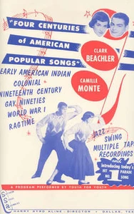 C 1940 POSTER CLARK BEACHLER CAMILLE MONTE SINGERS - Picture 1 of 1
