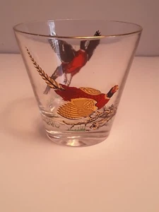 HAZEL ATLAS Gold Red PHEASANT Bar Glass Cost is per glass - Bild 1 von 6