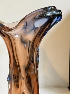 HUGE Mstisov ‘Niagara’ range vase by Karel Zemek  - Pink & blue 33cm tall - Picture 1 of 14