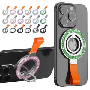 Alloy Metal Magnetic Finger Grip Ring Kickstand Phone Holder Stand for All Phone - Picture 1 of 40