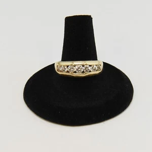 14K Yellow Gold Channel Set Band with 7 Diamonds 8.5g size 8.25 (SLH6) - Picture 1 of 8