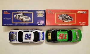 2 RACING CHAMPIONS "LIMITED EDITION" LOCKING COIN BANKS - Picture 1 of 8
