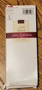 Hanes Plus Silk Reflections Silky Sheer Knee Highs Enhanced Toe One Size 2 pair - Picture 1 of 4