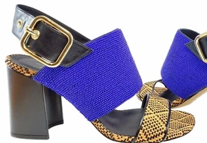 Sandalias al tobillo Dries Van Noten con cuentas y tejidas negras/beige 38 - Imagen 1 de 12