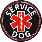 SERVICE DOG Patch Hunde Aufnäher Sticker Begleithund Applikation 75x30mm