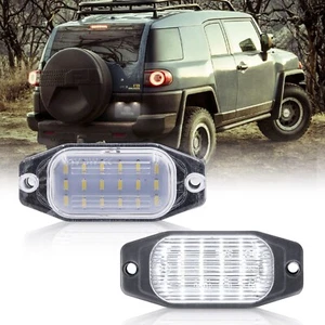 2x White 18-SMD LED License Plate Lights For Toyota Cruiser Land Cruiser LX450 - Picture 1 of 18