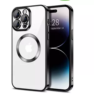For iPhone 11 12 13 14 15 16 Pro Max Plus Magsafe Shockproof Plating Case Cover - Picture 1 of 30