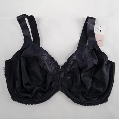 Rosa Faia By Anita Lupina Bra 38I Black Underwire Side Support Unpadded NEW - Image 1 of 4