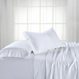 Top Split King Sheet Set Bamboo Cotton Blend Flex Head Cool Bed Sheets 