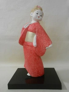 #05 Japanese Ceramic HAKATA NINGYO Doll 32cm w/ Base  - Picture 1 of 11
