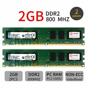 Kingston 4GB 2x2GB KVR800D2N6/2G PC2-6400 DDR2 800MHz Desktop DIMM Memory RAM UK