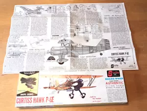 Sterling Models CURTISS HAWK P-6E Balsa Wood Model Airplane PLANS & BOX ONLY - Picture 1 of 16