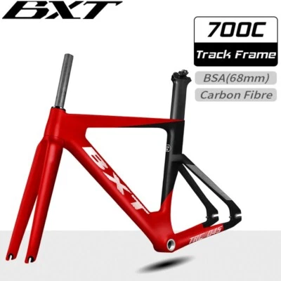 BXT Kohlefaser Fixed Gear Rahmen Bahnrad 700C Carbon Tracking Carbon Frameset - Bild 1 von 4