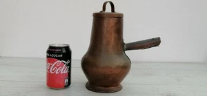 Antique Copper jar Kettle pot for chocolate maker from 40´s handicraft 11" 408g - Picture 1 of 11