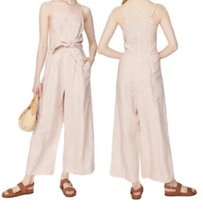 Madewell Tie-Waist Crop Wide-Leg Neu Jumpsuit mit Streifen Taschen & Reißverschluss, Damen 2 - Bild 1 von 24