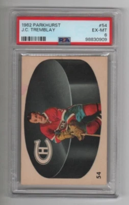 1962 Parkhurst J.C. Tremblay Rookie card #54 PSA 6 Montreal Canadiens - Image 1 of 2