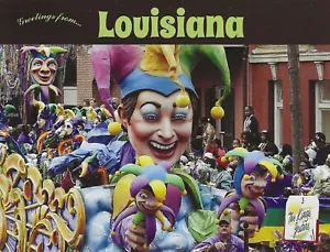 POSTCARD Greetings from Louisiana Mardi Gras Parade & Festival MINT Unused - Picture 1 of 1