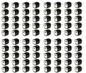 100x Black 1A USB Power Adapter AC Home Wall Charger US Plug FOR iPhone 6 7 8 X - Picture 1 of 1