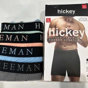 Hickey Freeman Stretch Boxershorts Soft Brushed Cotton Unterwäsche 4 Paar L - Bild 1 von 11