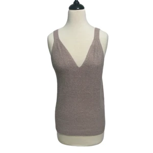 Joie Soft Knit Sweater Tank Top Sleeveless V Neck Top Purple XL Extra Large - Picture 1 of 12
