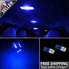 2X Interior Dome Map 10-Smd Blue Led Light Bulb T10 Wedge 912 W5w 2825 194