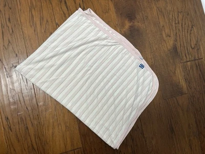 Kickee Pants Swaddling Blanket Natural Pink Gold Cream Viscose from Bamboo 40x29 - Image 1 of 4