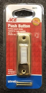 Timbre de puerta con cable ACE pulsador botón iluminado modelo 36478 dorado y blanco - Imagen 1 de 7