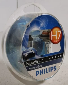 Philips BlueVision H7 12972BVSM 12V 55W Xenon Effekt Halogen Scheinwerfer Birnen - Bild 1 von 5