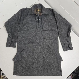 Swanndri Bush Shirt Mens Small 100% Wool Dark Gray New Zealand Vintage - Picture 1 of 11