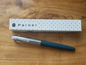 Pluma Estilográfica Parker 51 Lustroloy Cap Azul Teal CT - Imagen 1 de 20
