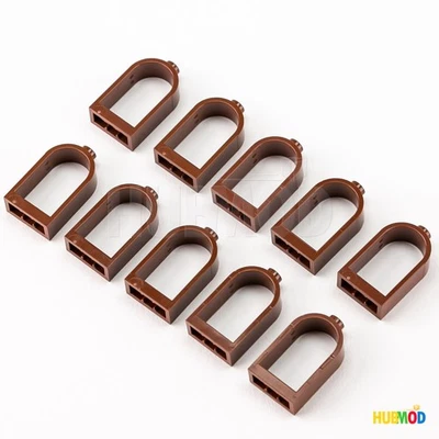 Lot of 10 LEGO Reddish Brown Window 1x2x2 2/3 30044 w/ Rounded Top Castle Parts - Image 1 of 3