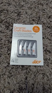 Slice 10518 Ceramic Straight Craft Cutting Blades, Rounded Tip, 4 Pack - Picture 1 of 3