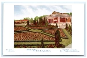 Italian Garden New York Zoological Park Cartolina Ufficiale 1908 New York Bronx A8 - Foto 1 di 2