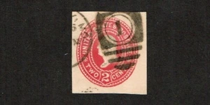 1899 U.S. STAMPED ENVELOPE 2c Carm on Amber WASHINGTON Die 2 Sc#U363 Used * - Picture 1 of 1