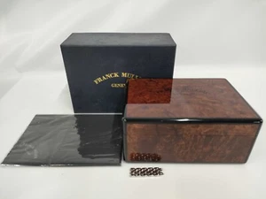 VINTAGE GENUINE FRANCK MULLER Brown watch box case wood leather Link 250219007eA - Picture 1 of 12