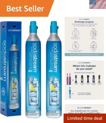 Intercambio de CO2 60L para máquina de refrescos - Incluye 2 cilindros + oferta de tarjeta de regalo Foto 1 de 4