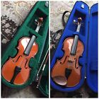 2 Stentor Student Violins One Requiring A Wire & The Other A Bow & Bridge